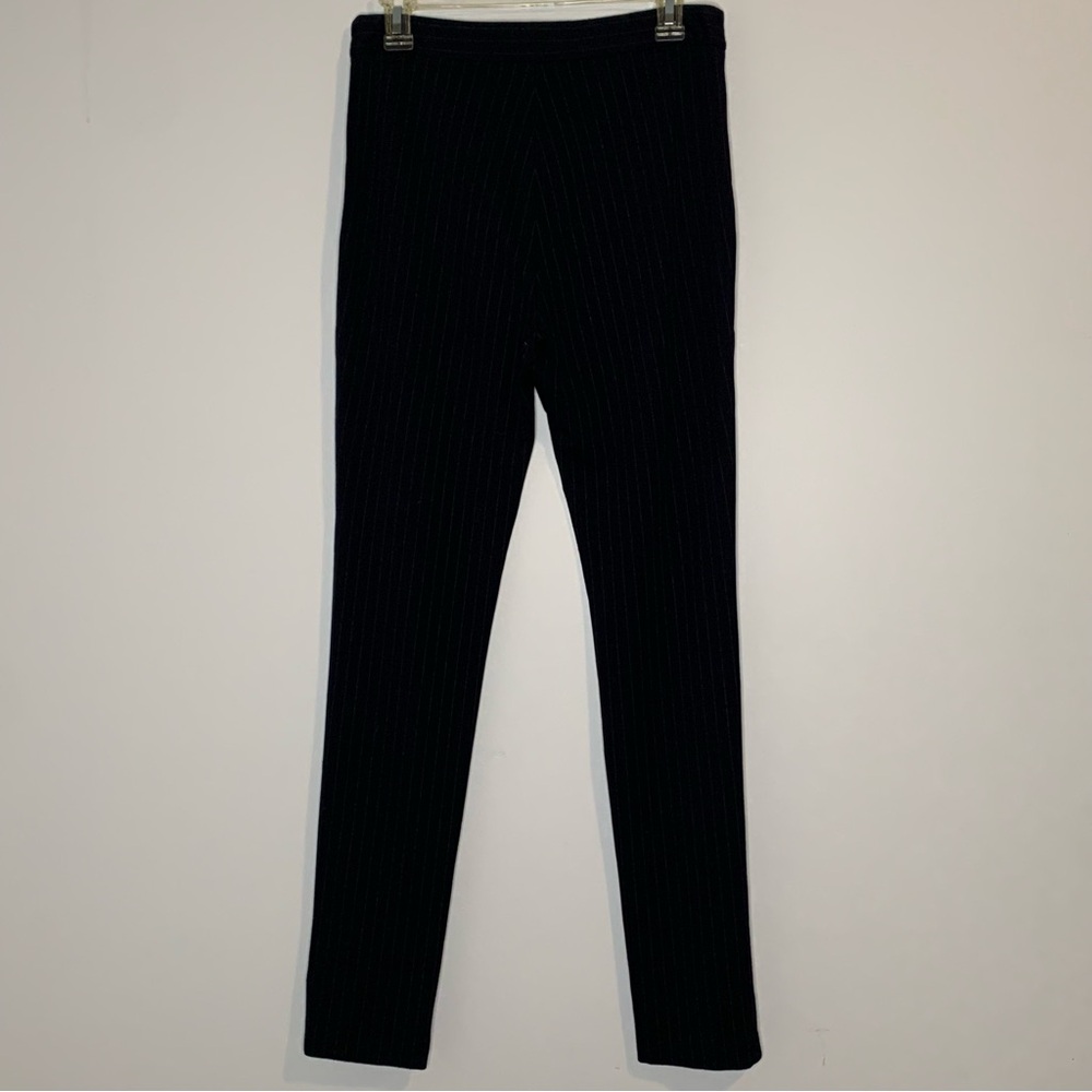Theory High Waisted Navy Pinstripe Side Zipper Pants NWT